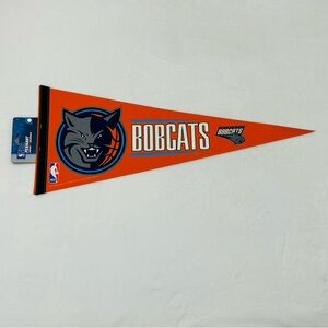 Retro Logo Charlotte Bobcats NBA Basketball Classic Felt Pennant Banner Flag 30”